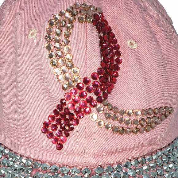 Pink Ribbon Rhinestone Hope Hat - Picture 6 of 6